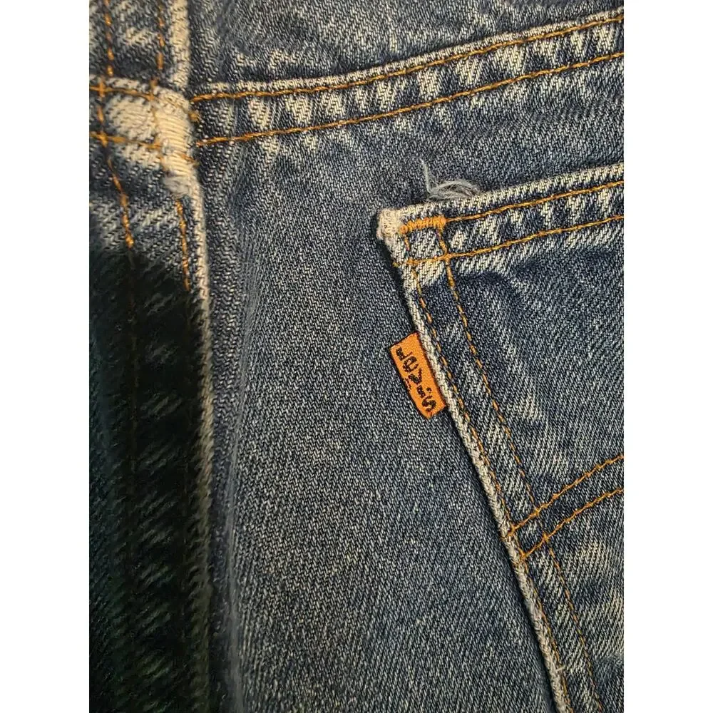 Vintage Levis 517 Jeans Mens 36x33* Blue Bootcut Orange Tab 70s 80s Saddleman